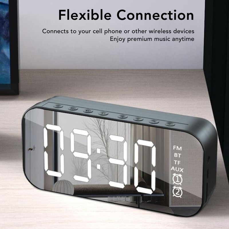 Bluetooth Speaker Alarm Clock Retro Small Multi Functional Desk Subwoofer