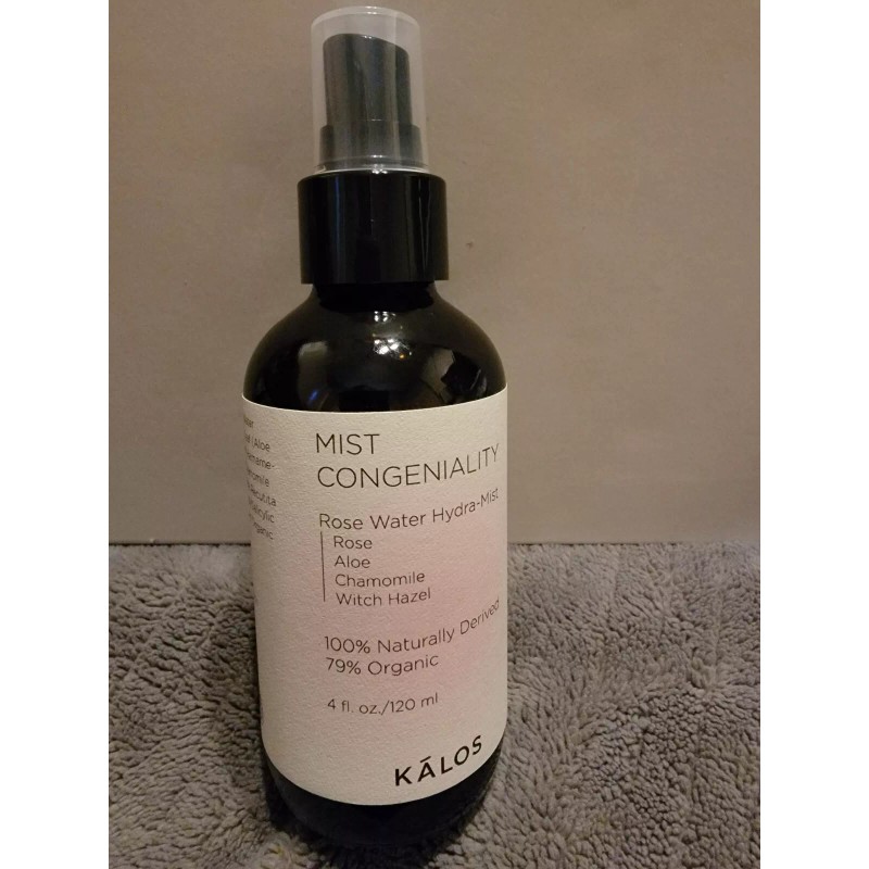 Kalos Mist Congeniality Rose Water Hydra-Mist 4oz Spray 100% Naturally