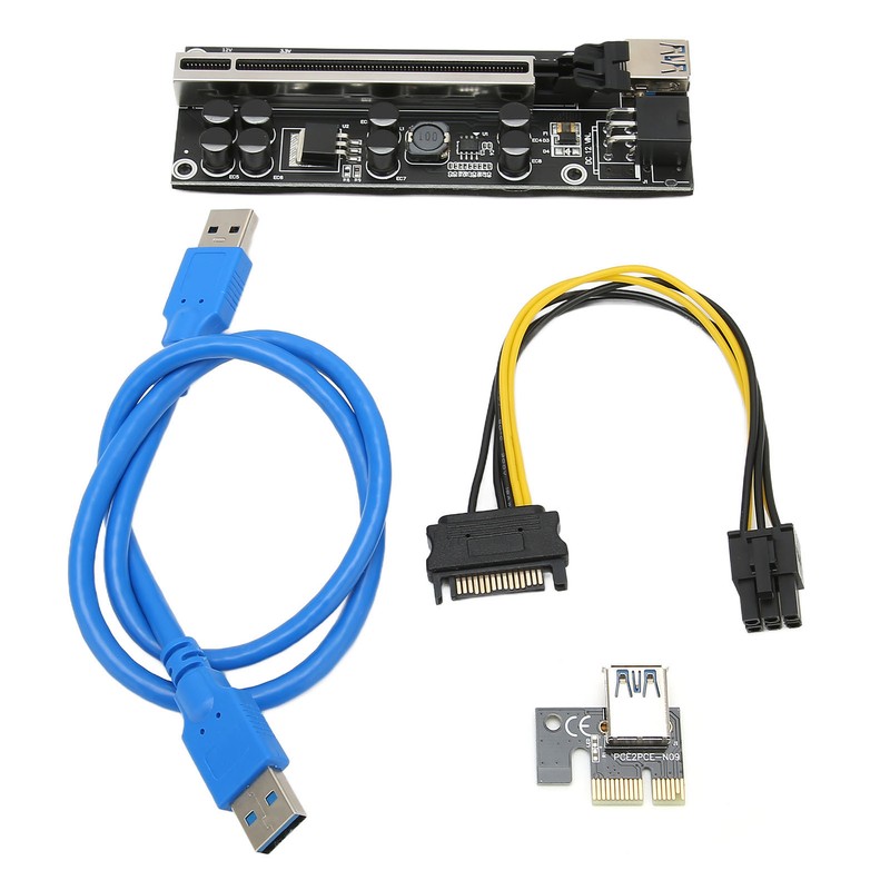 PCIE Riser Stable 8 FP Capacitors Gold Plated USB3.0 Interface