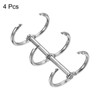 PATIKIL 0.63" Dia 3-Rings Book Rings, 4 Pack Metal Binder