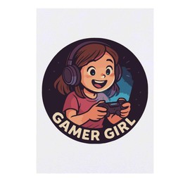 'Gamer Girl' Temporary Tattoo - Water Resistant, Skin-Safe, Non-Toxic Transfer (TO00086009)