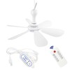 SCOOYEEES Silent USB Powered Ceiling Fan with Remote Control Timing