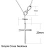 MiaofuMF Infinity Cross Necklace for Women Dainty Cross Pendant Necklae