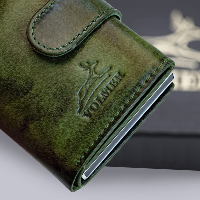 Fa.Volmer ® Pop-up card case made of genuine leather with/without