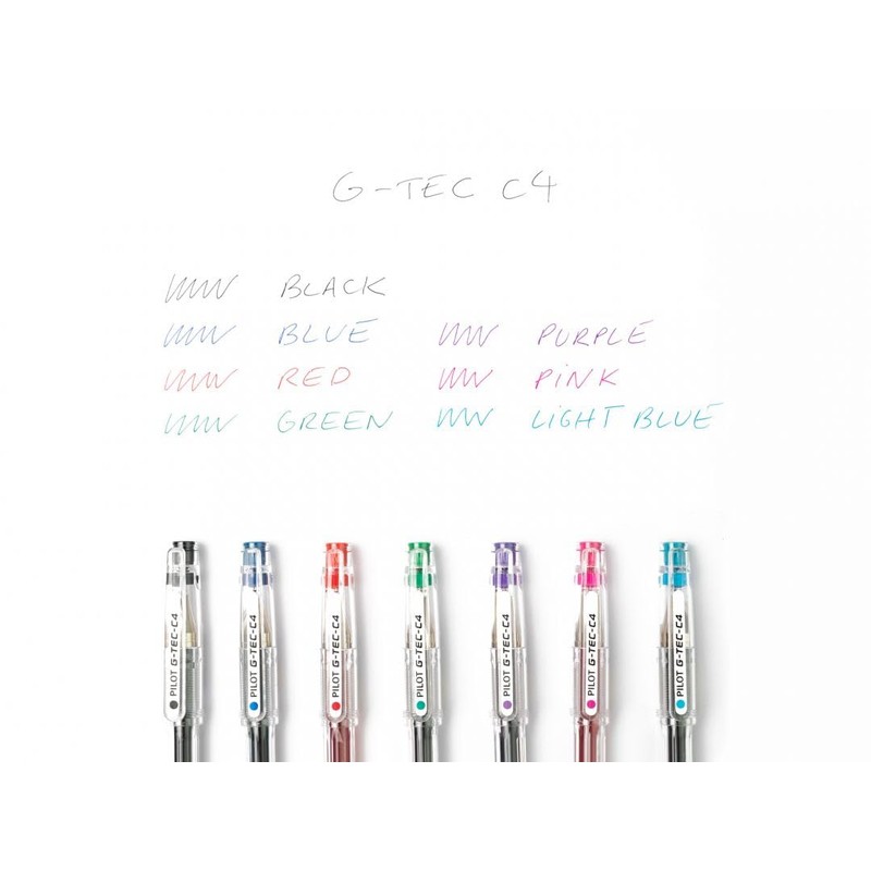 Pilot G-Tec C4 Gel Ink Rollerball Pen - 0.4mm Nib