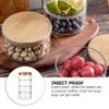 DOITOOL Glass Stackable Storage Jars with Lid, 4- Tier Round