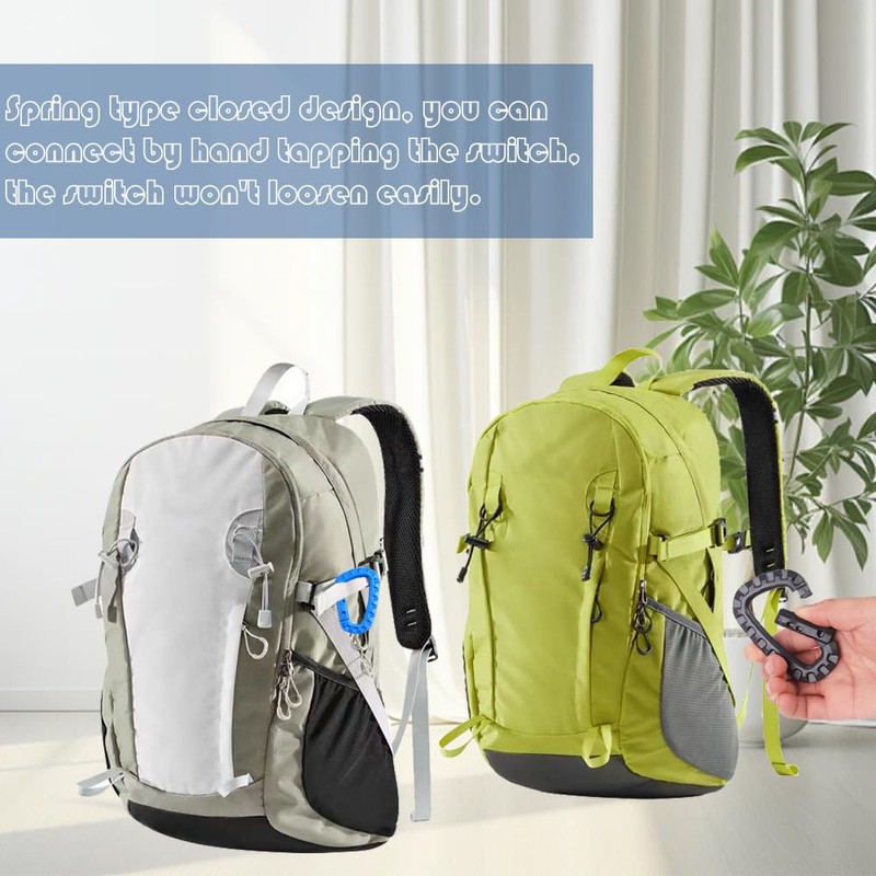 10 PCS Tactical Carabiner Clip Multicolour Plastic Carabiner Hooks High
