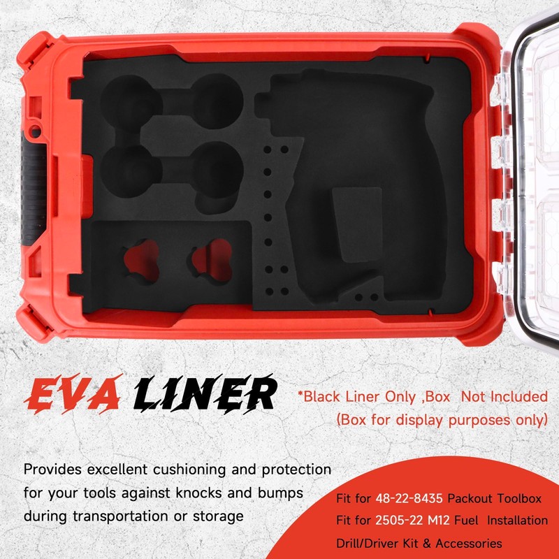 Terixe EVA Liner for Milwaukee 48-22-8435 Packout Tool Box -