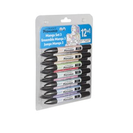 Letraset ProMarker Manga Expansion Pack, Set No.3 (12 Colours and Free Blender)