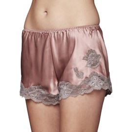 Julianna Rae Women's 100% Silk Tap Pant, Lace Trim, Flattering Fit, Indulgence Collection, Kirsch, S