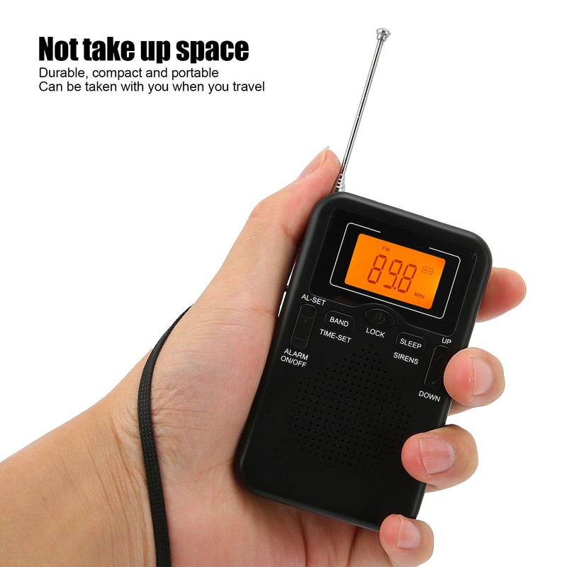 Portable Pocket Radio Digital AM FM Radio Receiver with Long