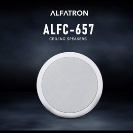 ALFATRON ALFC-657 Loudspeaker in-Ceiling Speaker, 2 Way 6'', w/Backbox and Amiable Tweeter, Can Play Up to 30W with Seamless Design Ready to Listen