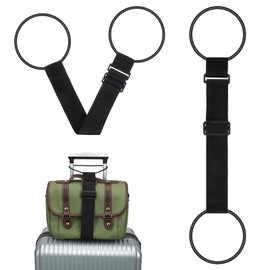 2 Pcs Elastic Fastening Belt for Luggage, Elastic Belt for Carry On Bag, Adjustable Luggage Straps for Suitcases Attach Bags, Portable Travel Suitcase Accessory