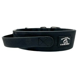 SparkDog Collars WP Working Dog Collar with Handle, Waterproof, Agitation, Dock Diving, Canine Biathlon, Military Tactical Style, Hiking, Adventure, Traffic Control Handle (Black, Handle)