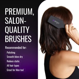 Ergo Mini Ionic Polishing Paddle Brush - Small Detangling Hair Brush for Wet & Dry Use - Professional Hair Care Styling Tool (ER500)