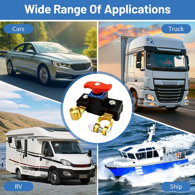2Pcs Car Battery Cut Off Switch, Car Battery Power Cut