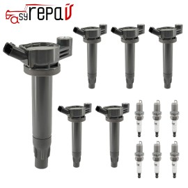 Unbranded 6X Ignition Coil + Iridium Spark Plug for 2004-2008 Lexus ES330 RX400h 3.3L