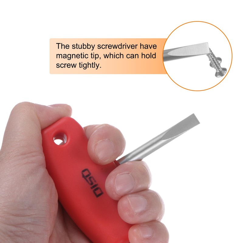 sourcing map 2pcs SL6 T-Handle Tip Slotted Screwdriver Magnetic Flat