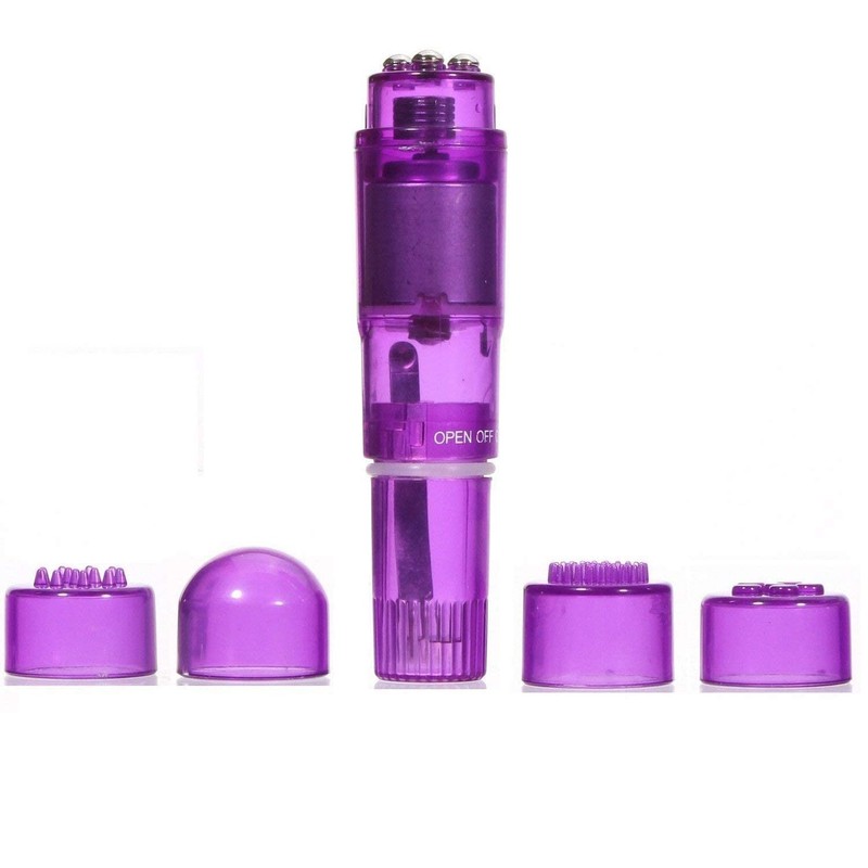 Finever Mini Massager Handheld with 4 Heads Pocket Pen for
