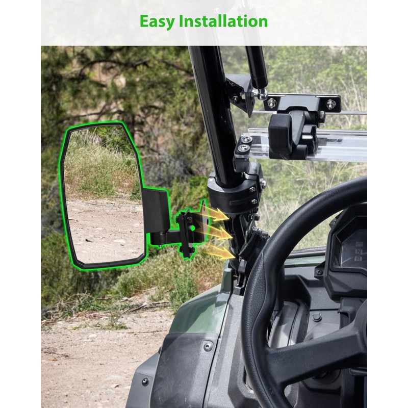 SLORIMOD Side Mirrors for Honda Pioneer 700-2 700-4 2014-2026, 2PCS