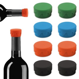 16PCS Colorful Wine Bottle Stoppers, Wine Stoppers for Wine Bottles/Reusable Silicone Bottle Caps Champagne Stoppers for Corks to Keep Wine Fresh, Wine Bottle Corks