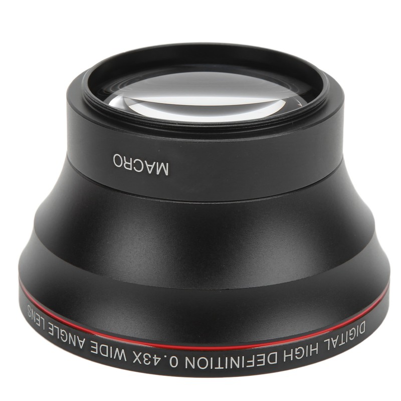 55mm 0.43X Wide Angle Lens Optical Glass Coating Technology Camera