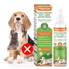 puyrzoe Natural No Chew Spray for Dogs, 200ML Bitter Apple Spray for Dogs Prevent Chewing & Licking Furniture, Sofa, Shoes, Bandages, Indoor Outdoor Dog Training & Behavior Aids, No Alcohol & Trace
