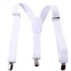 Wentoenapp White Child Kids Girls Boys Suspenders Braces, Adjustable Clip