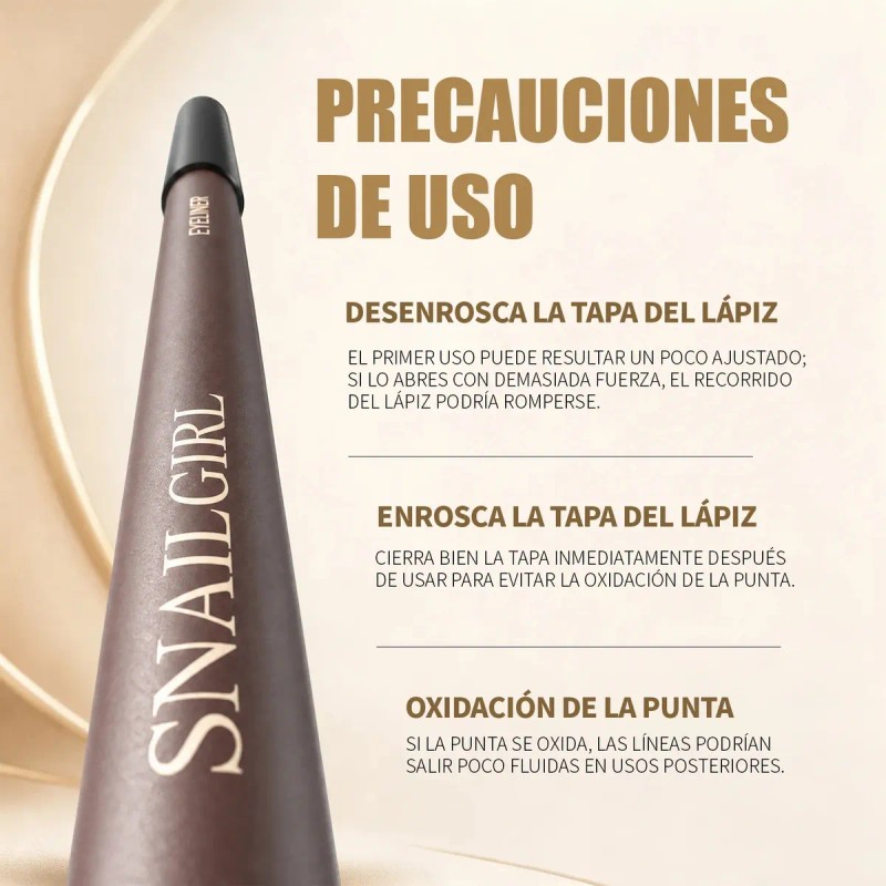 Delineador De Ojos En Gel Resistente Al Agua Con Punta