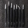 ZHIYE Precision ESD Anti-Static Tweezers, 7 pcs Stainless Steel Tweezers