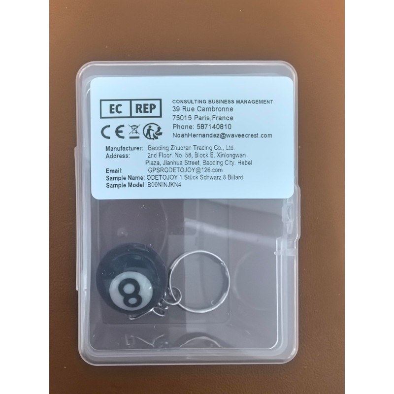 ODETOJOY Billiards Keychain Pool Ball Keychain Lucky 8 Ball Pool