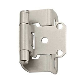 Merriway Sprung Face Frame Satin Nickel Amerock Style Kitchen Cabinet Hinges, Full Overlay,BH06004, 1.5 mm, Pack of 2 Piece