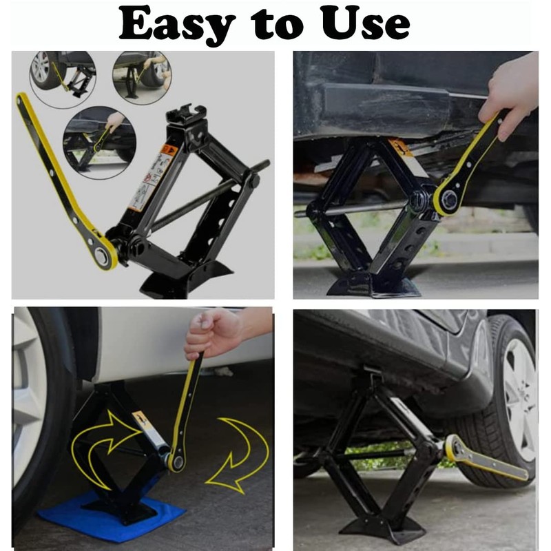 Universal Automotive 360° Swivel Labor-Saving Ratchet Wrench, Scissor Jack Lift