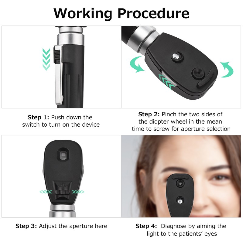 Hand Direct Ophthalmoscopes Simple Easy to Use Ophthalmoscope for Inspecting