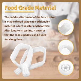 ChangTa Cookie Paddles for Bosch Universal Kitchen Machine - Designed for Use With Metal Drivers, Food Grade Ideal for BOSCH Universal Mixers and Universal Plus Mixers - Pack of 2