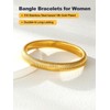 Gold Bangle Bracelets for Women, Trendy 10mm Chunky Stretch Bracelets