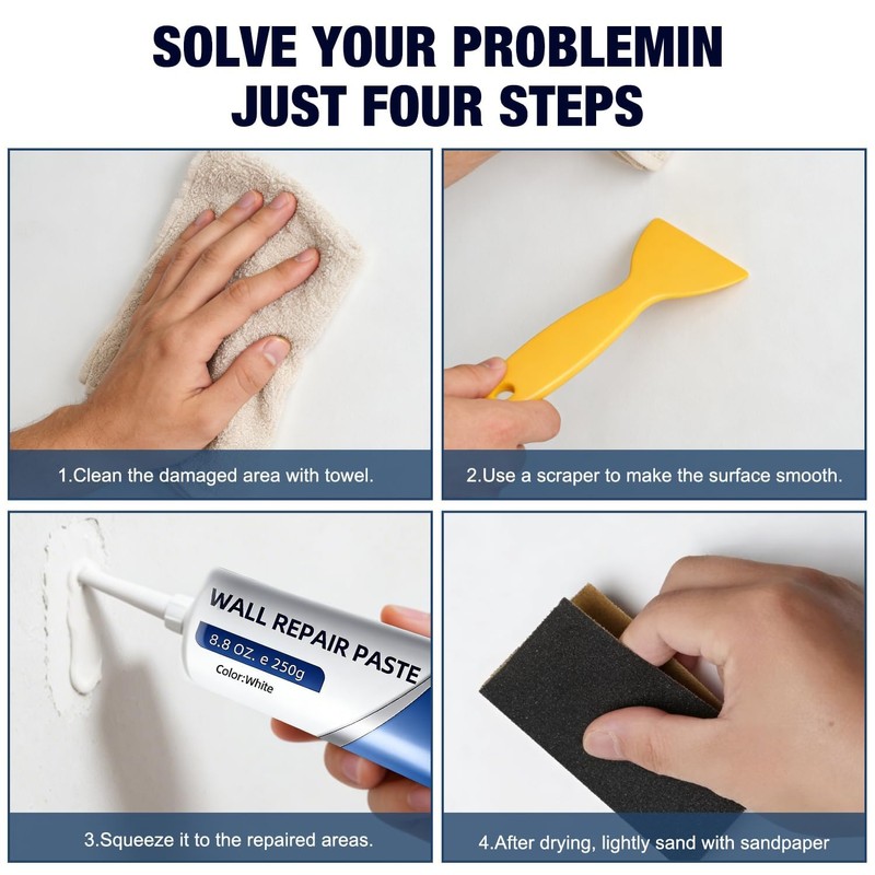 2PCS Drywall Repair Kit, Wall Mending Agent, Wall Patch Repair