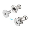 sourcing map 4 mm Ball Head Bolt Rivets Screws Back