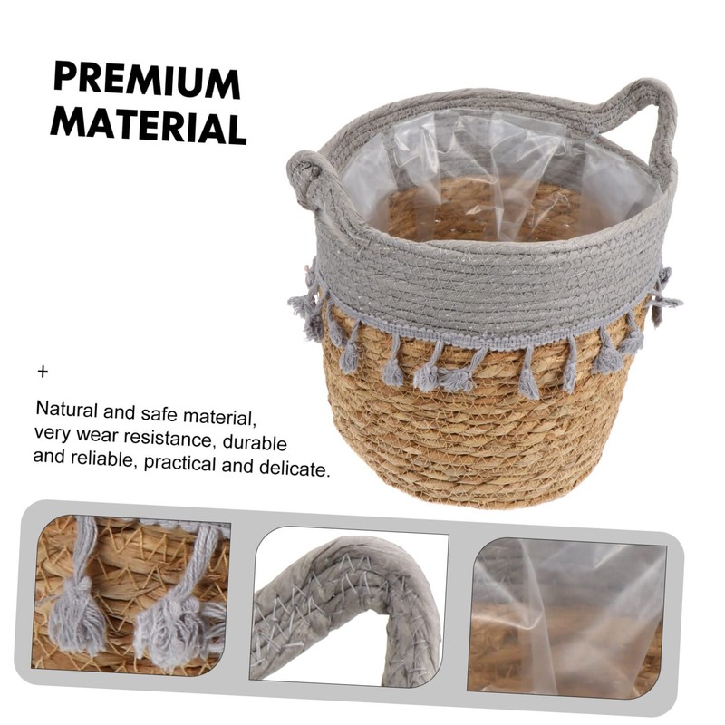 Alipis 1Pc Hand Woven Woven Fruit Basket Simple Decorative Vegetable