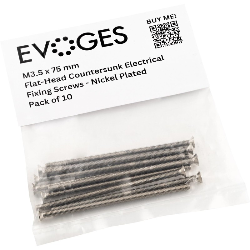 Evoges M3.5 x 75mm Long Flat Countersunk Slotted Head Electrical