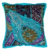 Rastogi Handicrafts Decorative Throw Pillow Cases, Embroidered Cotton Cushion Cover