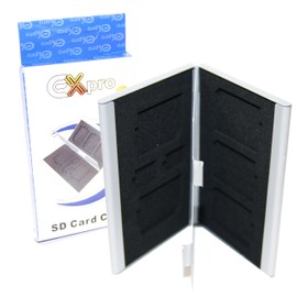 Ex-Pro® SD,SDHC,SDXC & Micro SD Aluminium Metal Protection Case - Silver