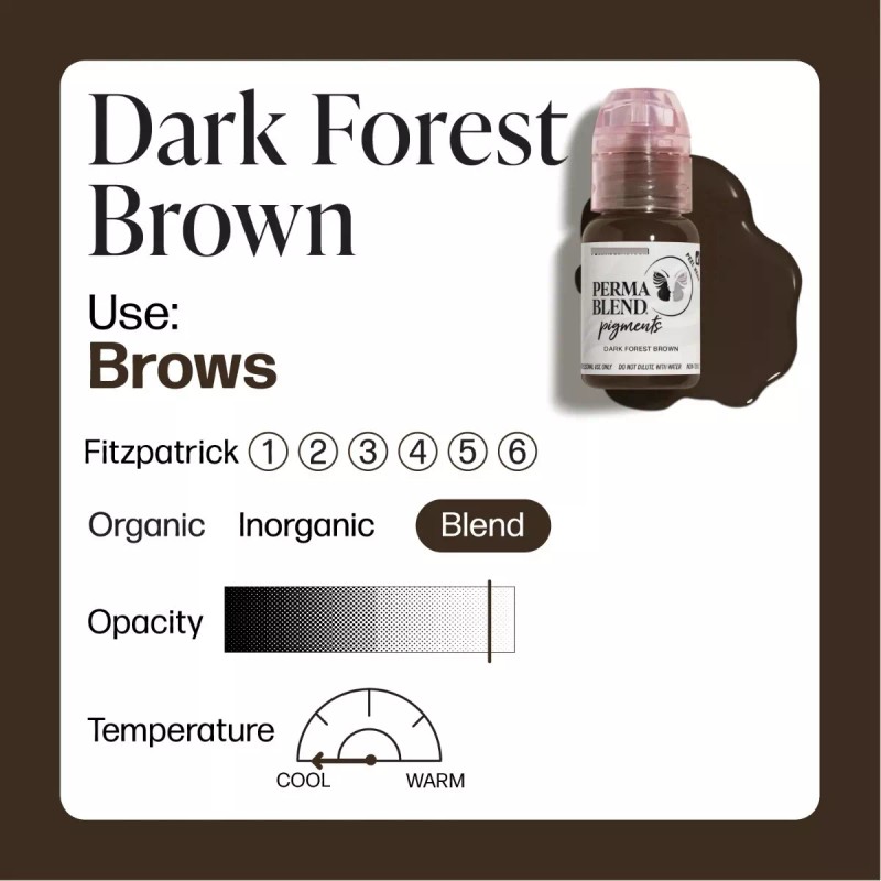 Permablend Dark Forest Brown Pigmento Microblading Cejas