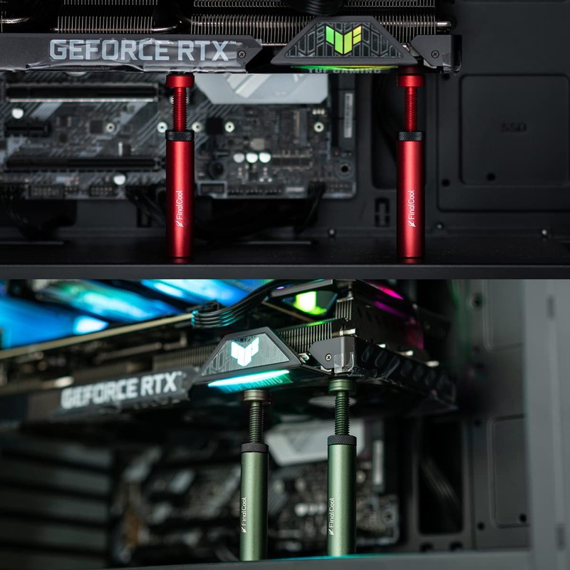 DolDer GPU Holder, Aluminium Magnetic GPU Holder, Height-Adjustable Graphics Card