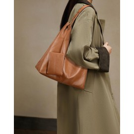 YALUXE Women’s Genuine Cowhide Leather Hobo Handbag Shoulder Bag Purse with Coin Pouch