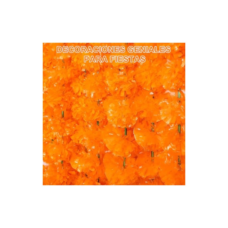 10 Tiras de Guirnaldas de Flores Artificiales de caléndula 1.5