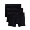 2(X)IST Men's Essential Cotton Boxer Brief 3-Pack Solid Black