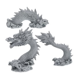 Ciieeo Sandstone Dragon Statue Chinese Dragon Decoration for Living Room Office