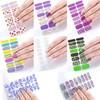 Pegatinas Autoadhesivas para Uñas, 8 Hojas de Tiras de Esmalte