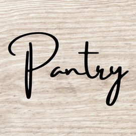 nicotto Room Sign, Door Sticker, Pantry Pantry Seal, Rental OK, Stylish, Cut, Cutting Sheet, 3.1 x 4.7 inches (8 x 12 cm), Indoor (Black)